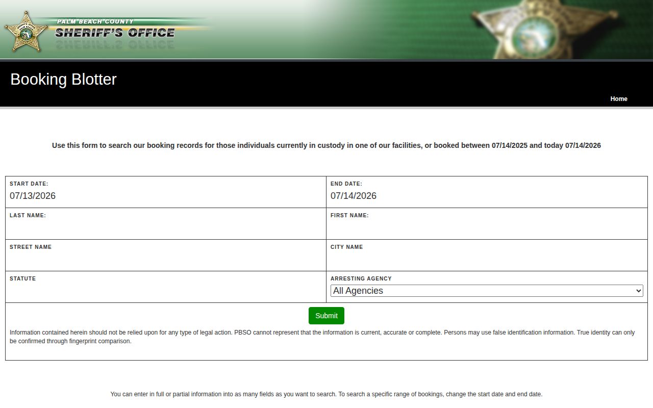 Palm Beach County booking search used to investigate a 24-hour release