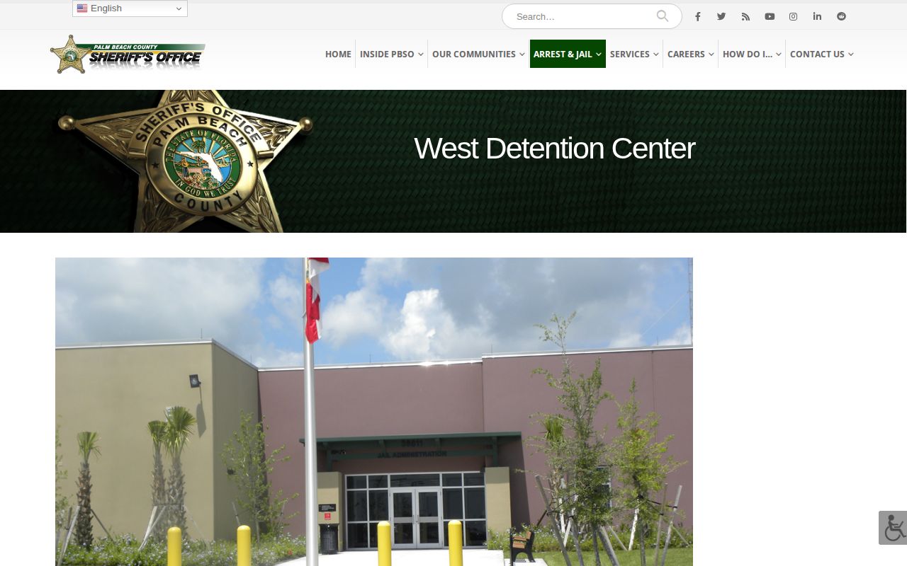 West Detention Center Palm Beach County release contact source